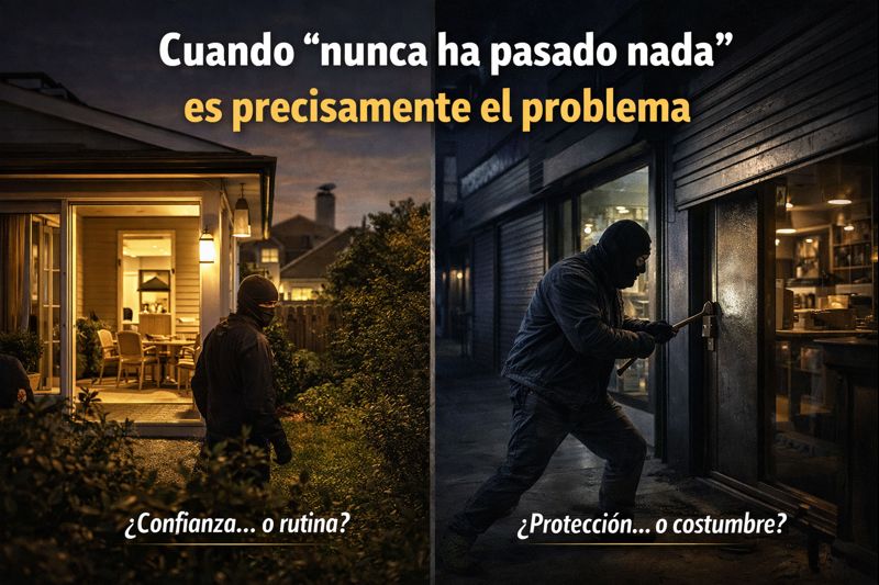 Iluminación exterior y zonas de acceso con baja visibilidad